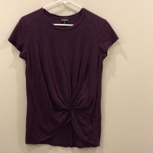 Purple knotted top